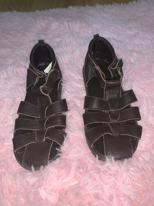 Детская обувь. Босоножка.  Кожаные сандалии для мальчиков