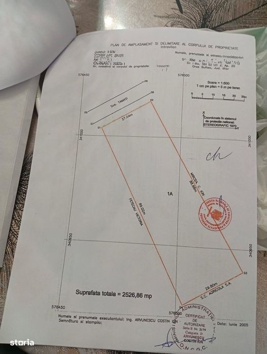 Teren intravilan mixt Buftea – Corbeanca MEGAOCAZIE | 2527 mp | Ideal