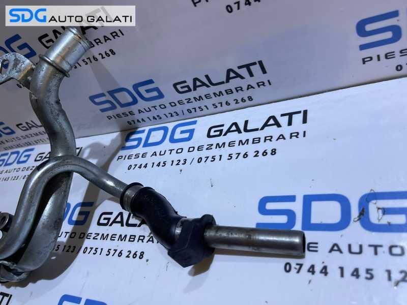 Teava Conducta Furtun Retur Ulei Turbo Turbina Turbosuflanta Peugeot 407 2.7 HDI 2003 - 2010 Cod 4U3Q-6720-CB 4U3Q-6A804-BA