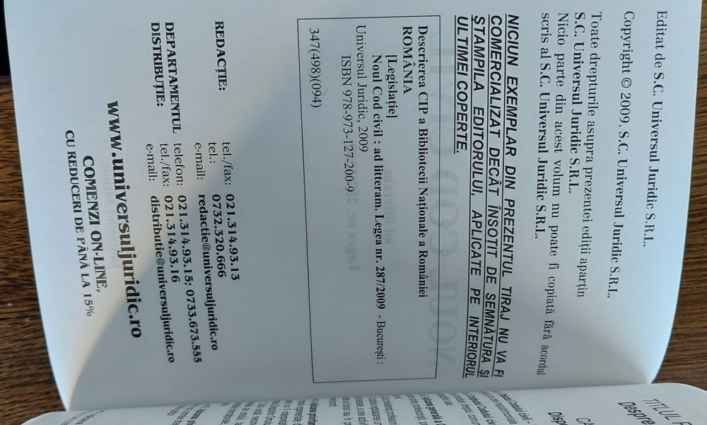 Codul civil - prima versiune