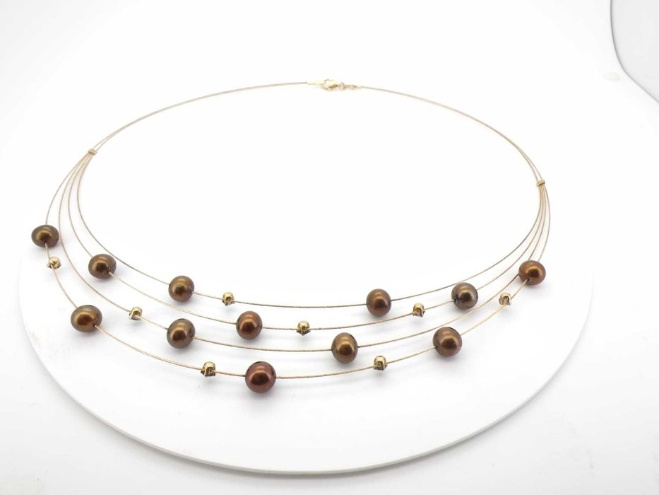 Colier aur 14k cu perle oferta Black Friday!