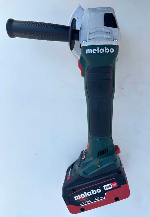 METABO W 18 LT BL 11-125 - Безчетков ъглошлайф 2x18V 5.5Ah като нов!