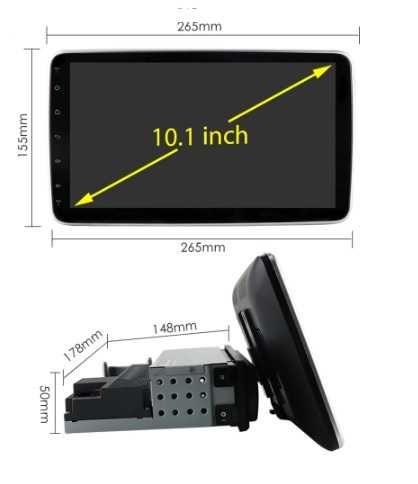 Мултимедия 10" ANDROID 13 CARPLAY 1 дин din единичен навигация DSP GPS