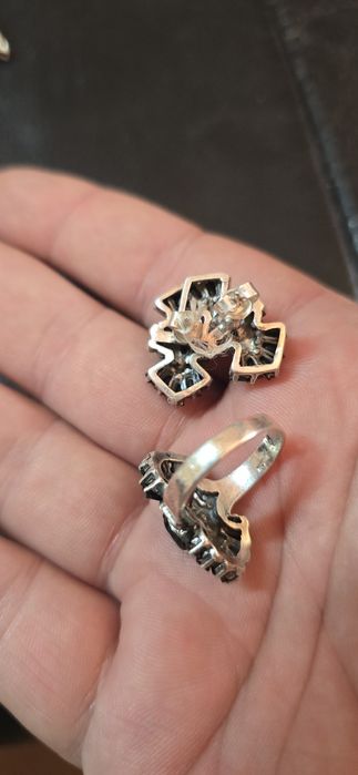 Set inel si cercei argint onix