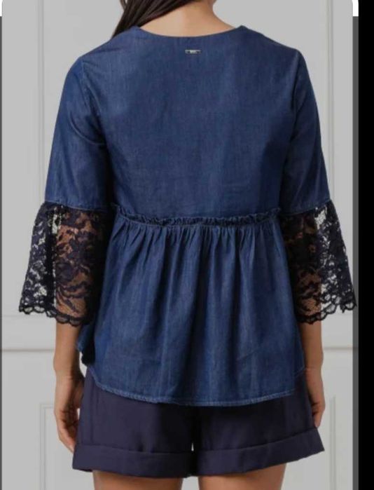 Бохо Liu Jo, блуза-риза с дантела IT44