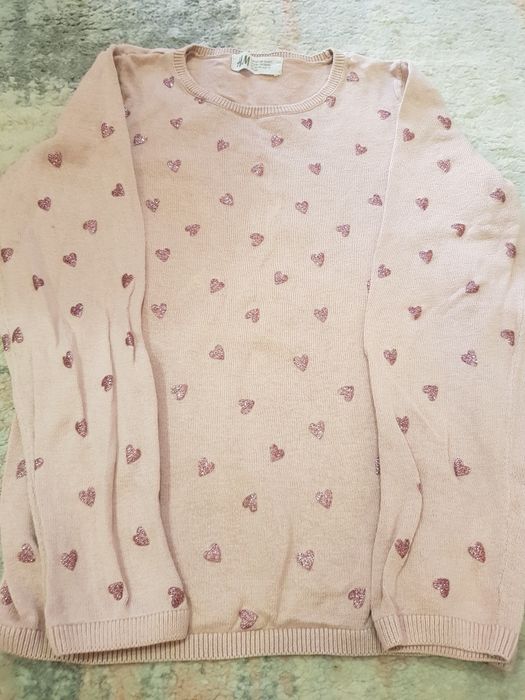 Пуловер от памук с фина плетка H&M 122/128 размер