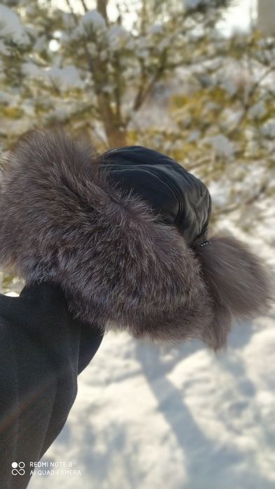 Шапка с натуральным мехом
