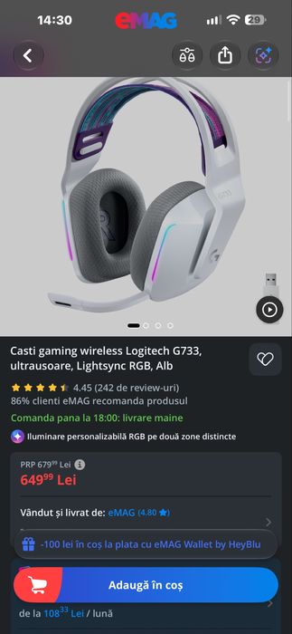 Casti gaming logitech