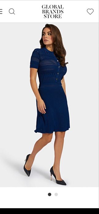 Marciano уникална рокля фино плетиво с брандирани копчета