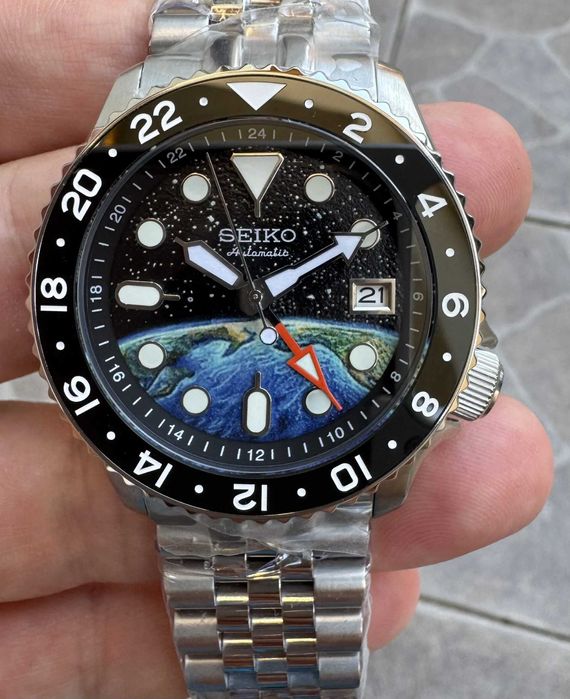 Seiko 5 Sports Automatic Voyager GMT SSK001 SKX NH34 Diver 200 m 41 mm