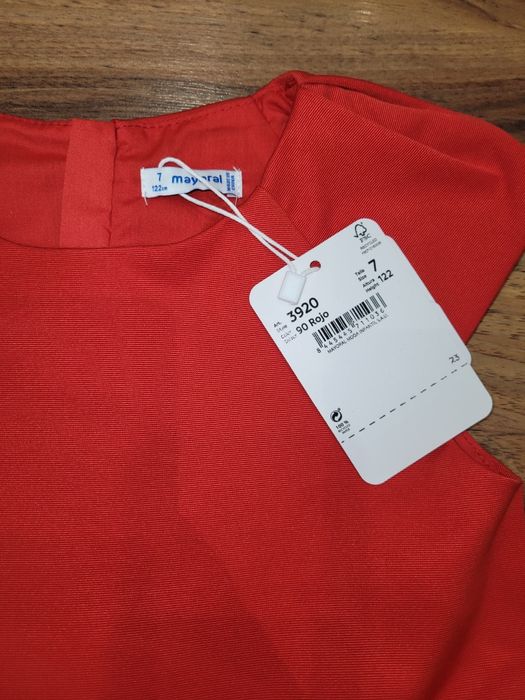 Нова червена рокля Mayoral, 7г.
