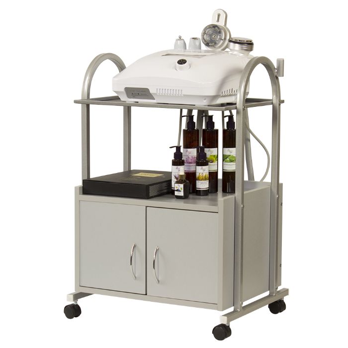 Количка за естетика - метална 1* - бяла 55 х 42,5 х 80,5 см