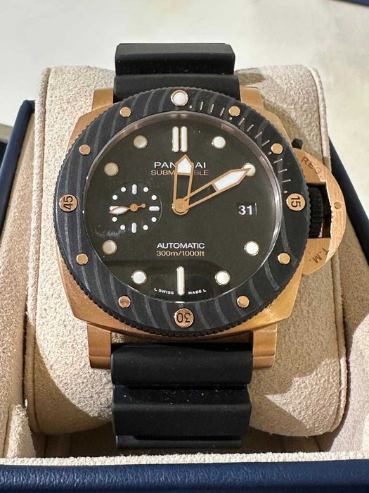 Ceas Panerai Submersible Goldtech, aur 18k, full set