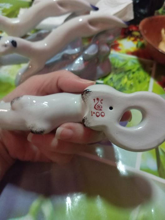 Статуэтки фарфор.Горностай,песец,куница