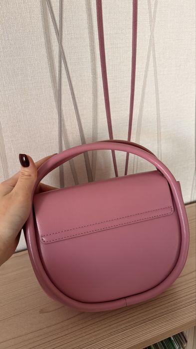 Сумка розовая кожа