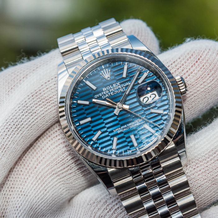 Rolex Datejust 41 mm 2 An 2023 blue motif dial Editie speciala!
