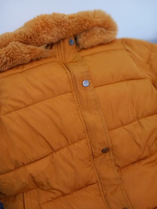 Зимно яке дамско жълто горчица