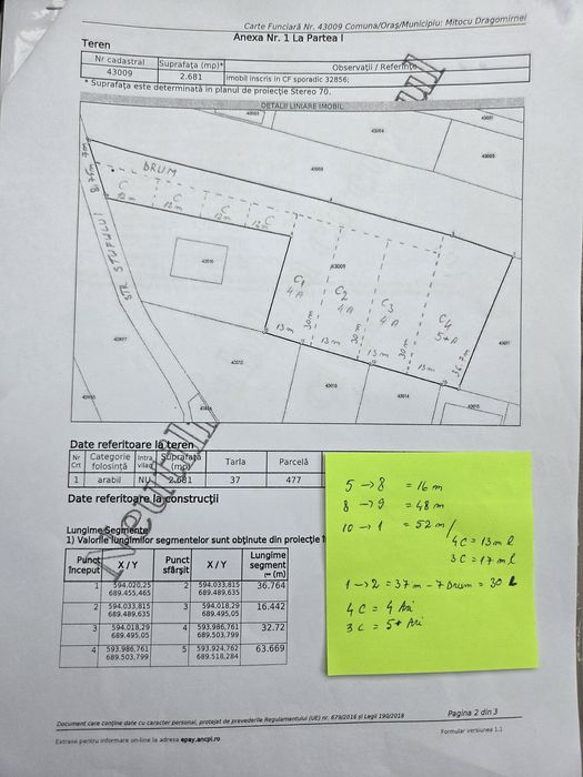 Teren 27 ari parcelabil – Mitocul Dragomirnei – ideal pentru  case