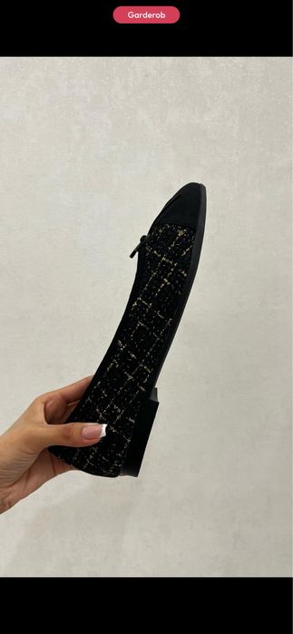 Chanel балетки твидовые