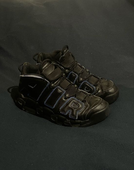 Adidasi Nike Air More Uptempo Black Royal, Negru-Albastru,42.5