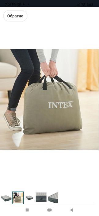 Надуваем матрак с Fiber-Tech RP Intex Queen Essential Rest