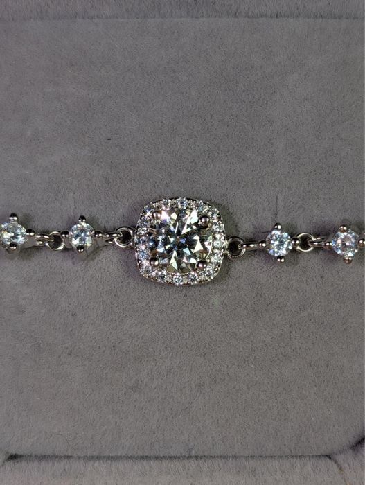 Bratara Tennis Moissanite 0.8 CT VVS1 Argint S925 GRA