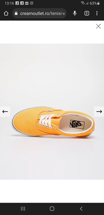 Tenisi Vans portocaliu neon