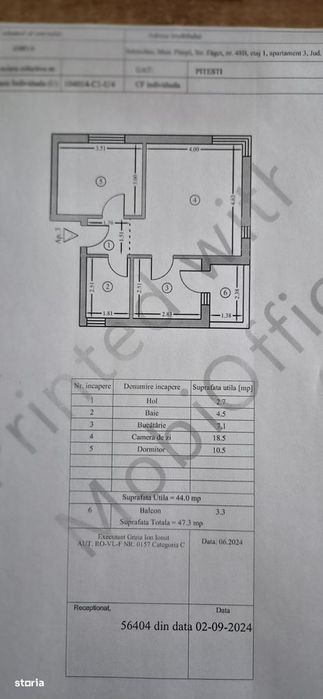 Vand apartament in vila, nou, Pitesti, Trivale. Fagetului, cu parcare