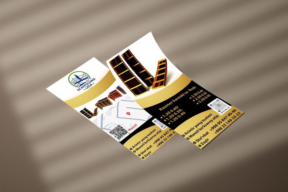 Flayer dizayni va chop etish xizmati!
Flayer chop etish xizmati!