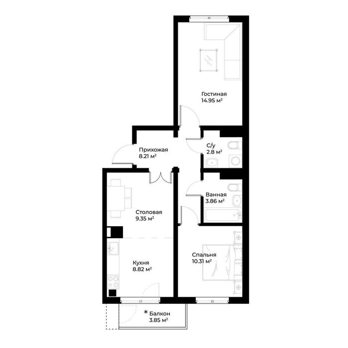 ЖК Oz Zamin 3/6/16 в новостройке от Golden House