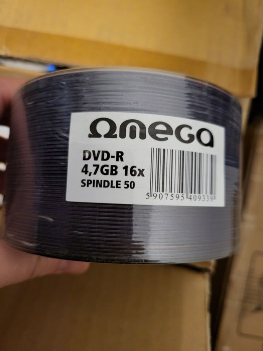 DVD-R OMEGA,preț pe  bax 600 buc (12x50b) 16X, 4.7 GB, 50 buc/set