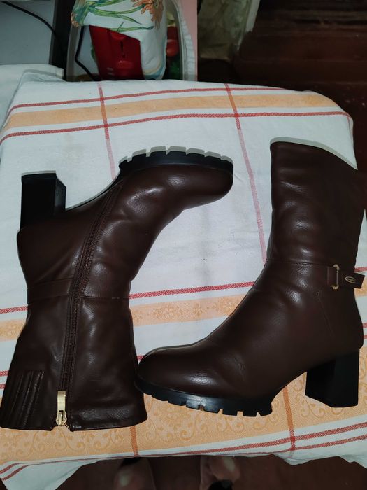 Сапоги женские зимние, цвет шоколад