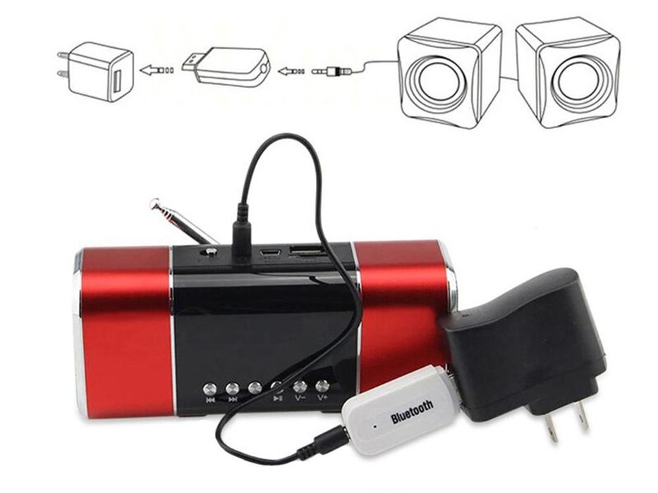 Fm трансмитер aux-01 аудио приемник bluetooth aux usb предавател ...