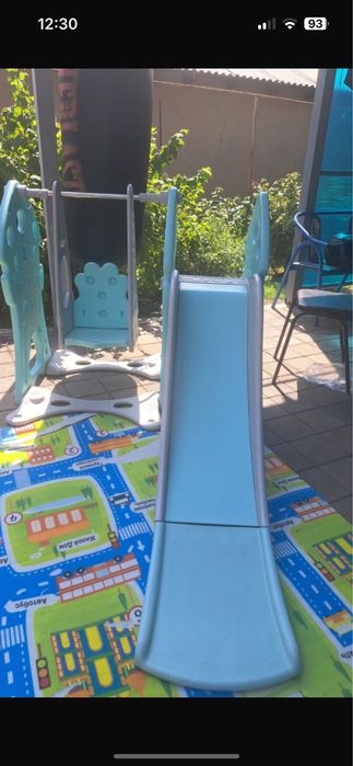 Десткая горка с качелей