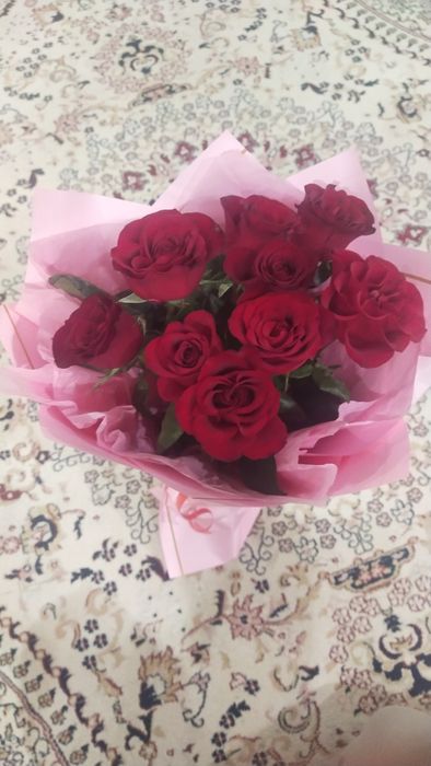 Роза цветы 9 шт продам