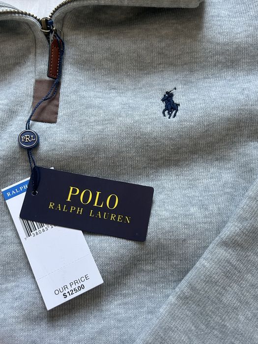 Pulover Polo Ralph Lauren Quarter Zip Gri