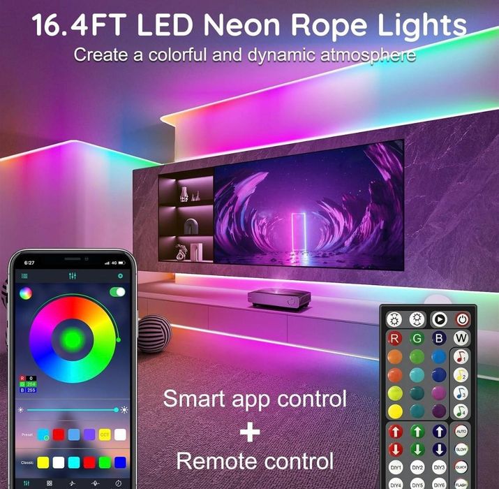12V 5Metirlik 10 metirlik  rgb pultli bulutisli