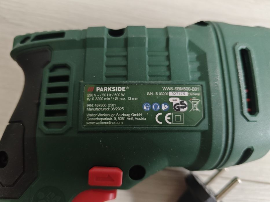 Mașină de găurit cu percuție Parkside 500W – PSBM 500 D5 – Nouă