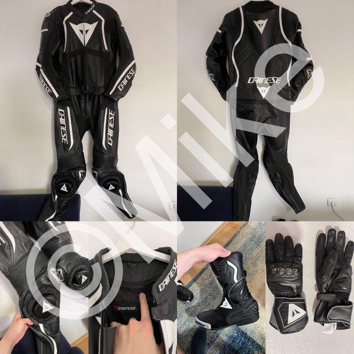 Combinezon / Costum moto la comanda piele 1,3 mm Dainese, Alpinestar