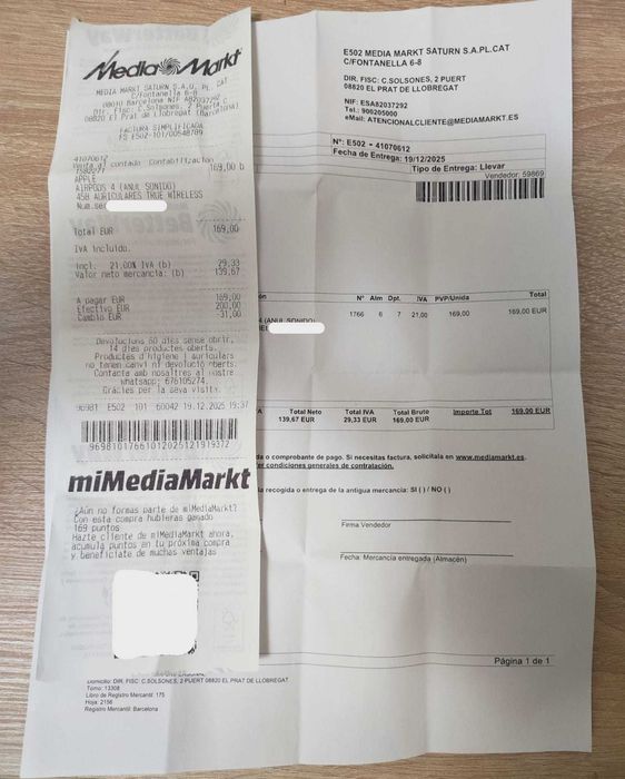 AirPods 4 ANC originale + factura MediaMarkt