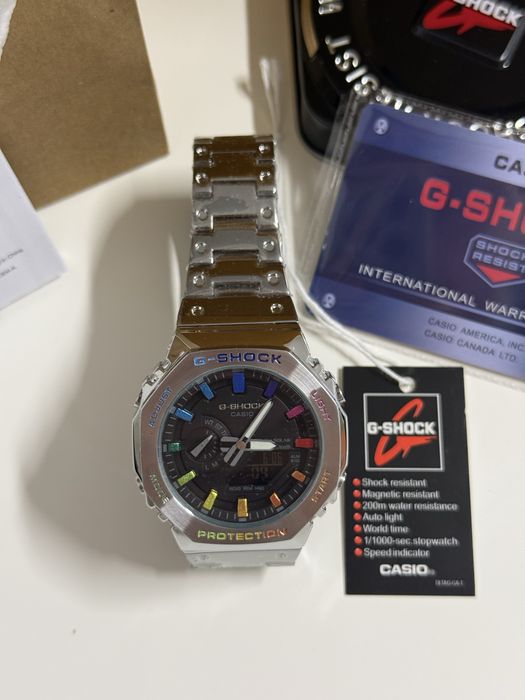 Casio G-SHOCK GM2100 // Otel Inoxidabil // Rainbow