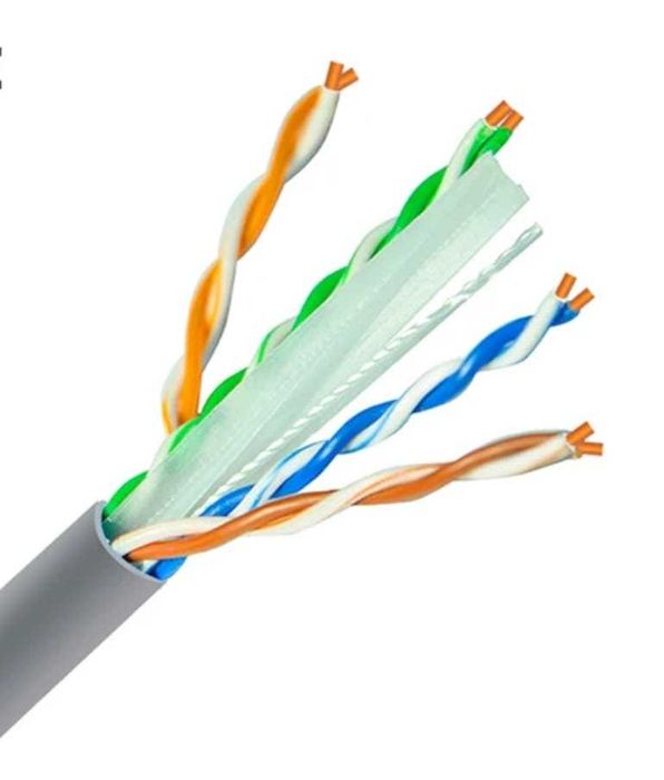 Кабель сетевой, Cat6, UTP. + - 0,56 мм для внутренних работ