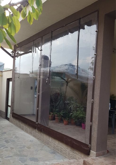 Folie terase/închideri terase,foișoare,balcoane cu folie transparentă