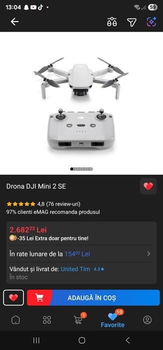 Dronă dji min 2 se
