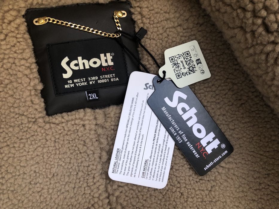 Schott NYC B-3 Bomber Jacket ОРИГИНАЛНО мъжко яке/естествена кожа - L