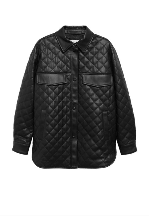 Продам кожаную куртку-рубашку Mango