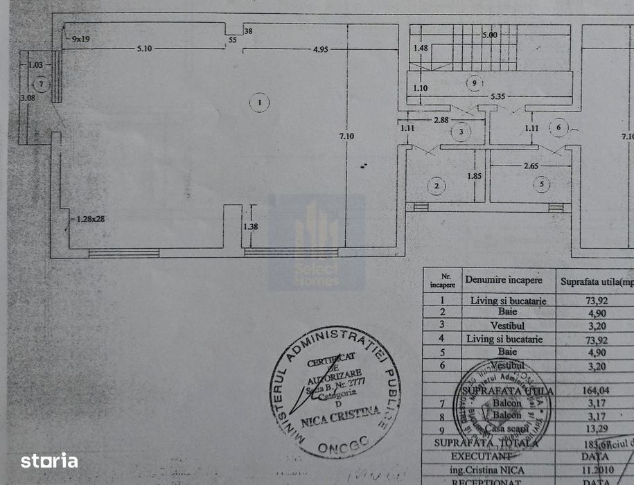 Apartament Open Space 82mp de Inchiriat Pretabil Birouri *1 Mai*