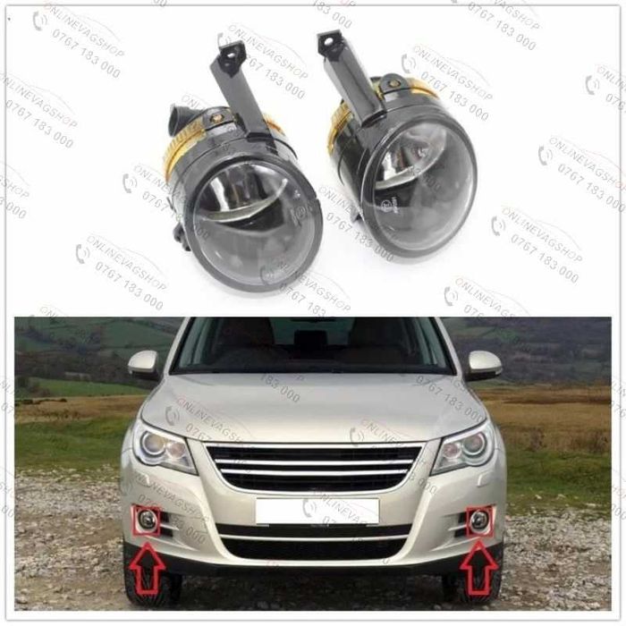 Proiector ceata Volkswagen CC R line, Tiguan,Caddy, Polo, Eos, Touran