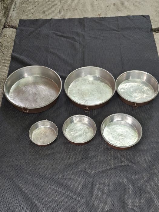Tavi de copt vintage, cupru