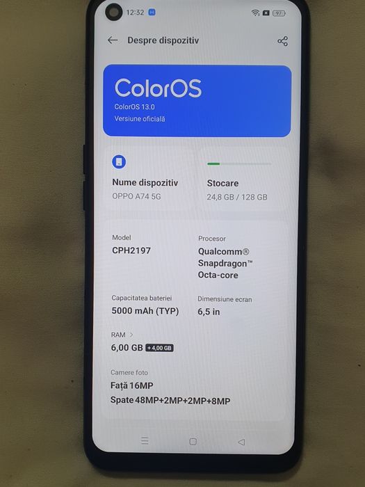 Tel. Oppo A 74  5G
